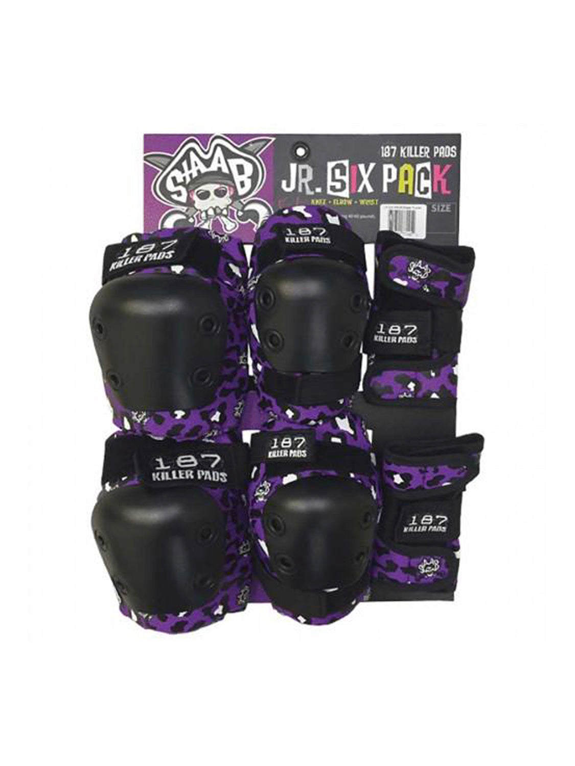 187 Killer Pads Junior Six Pack - Purple