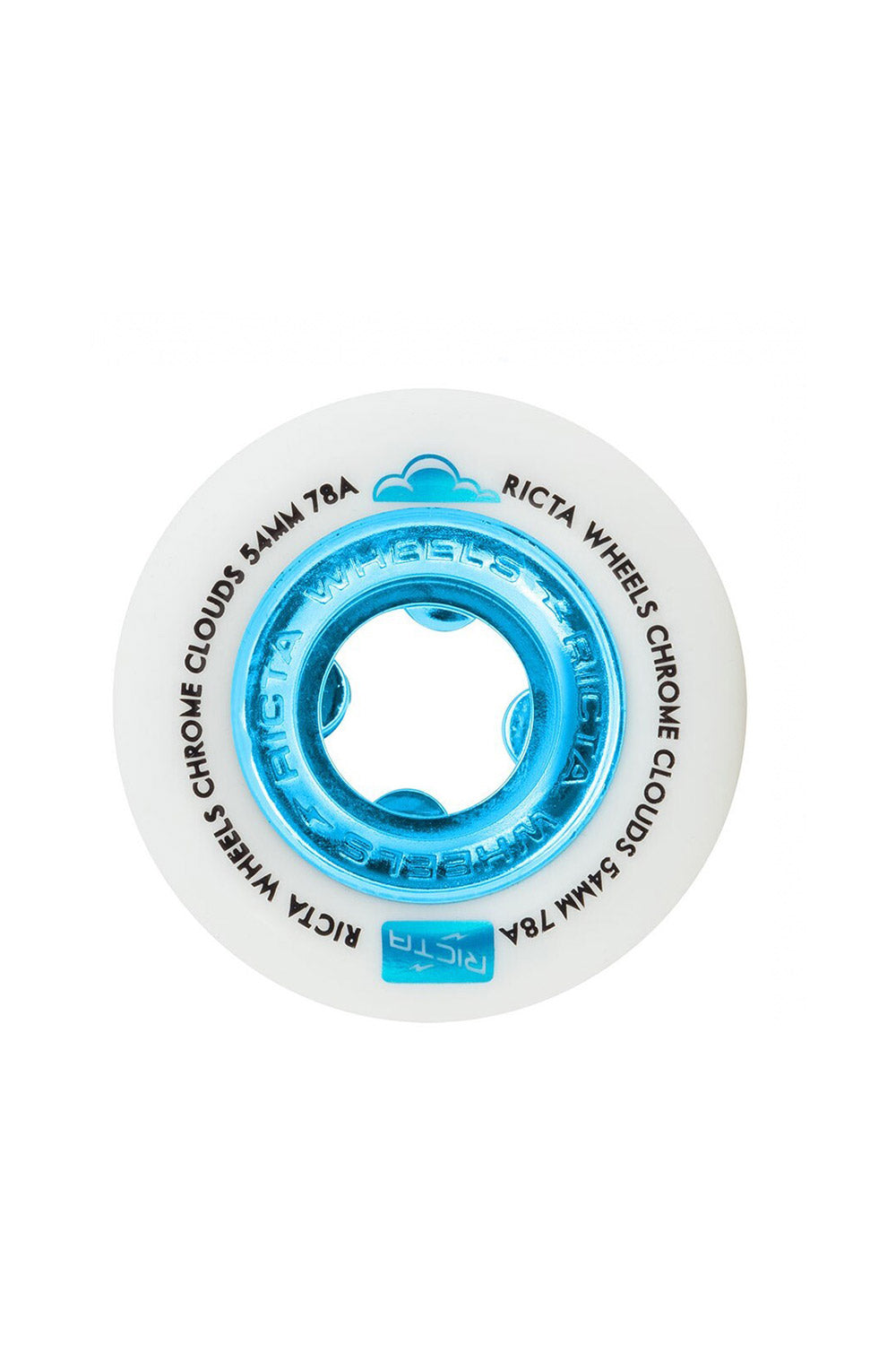 Ricta Wheels | Ricta Chrome Clouds Blue Wheels 78A - 54mm