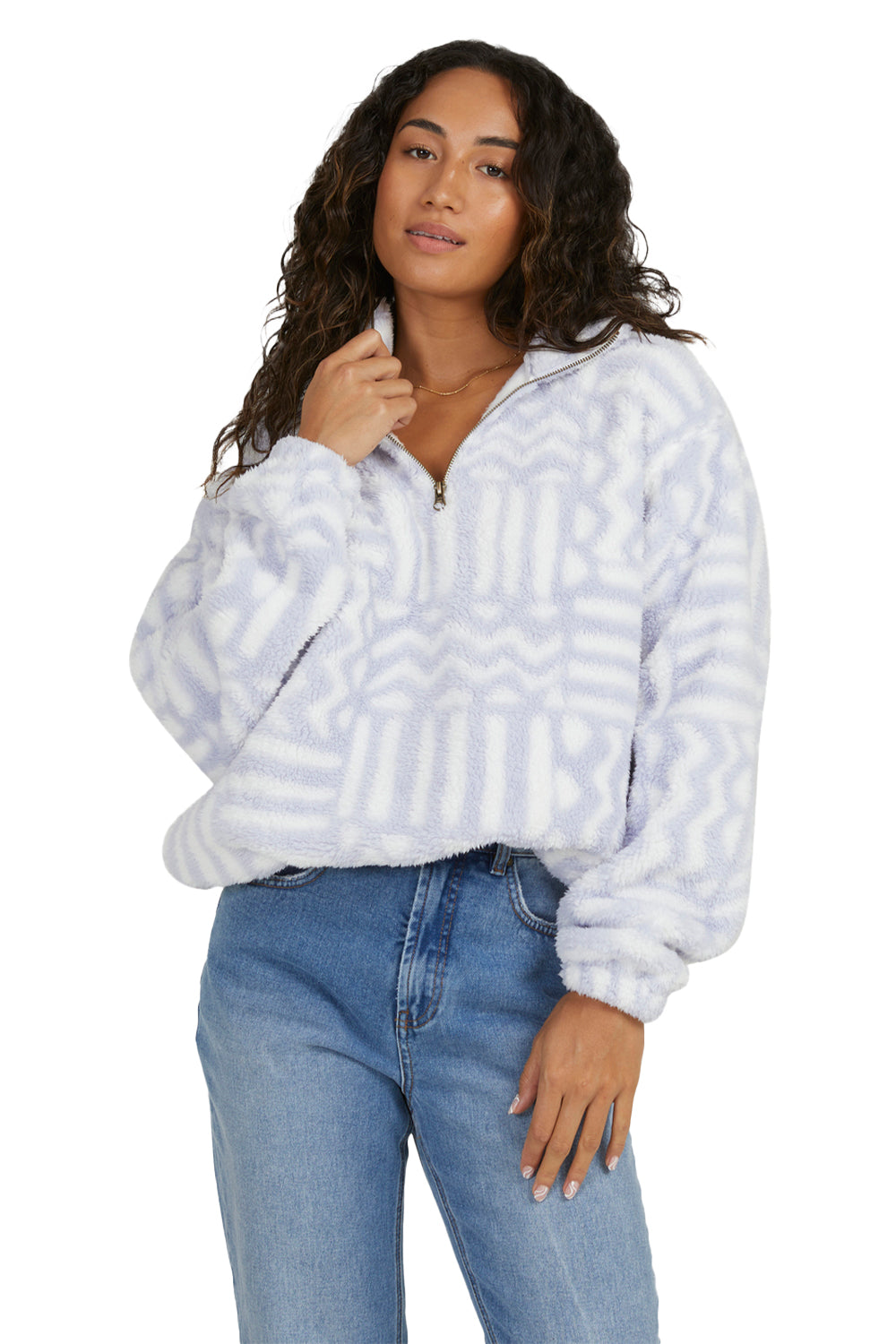 Billabong Womens Your Smile Half Zip Crew