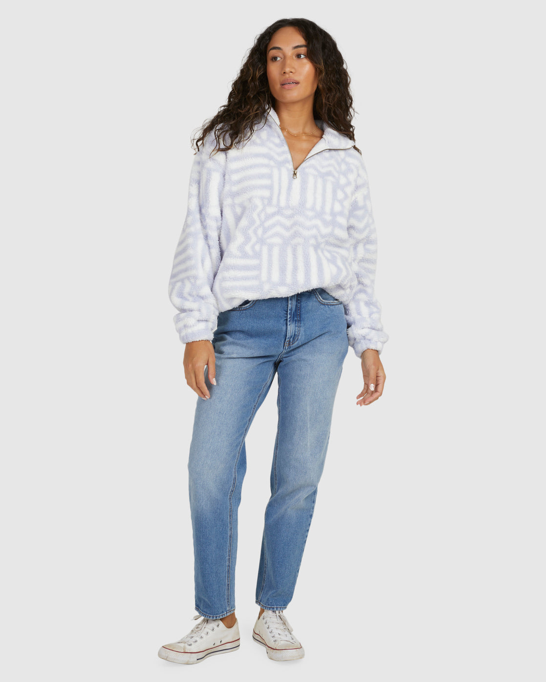 Billabong Womens Your Smile Half Zip Crew