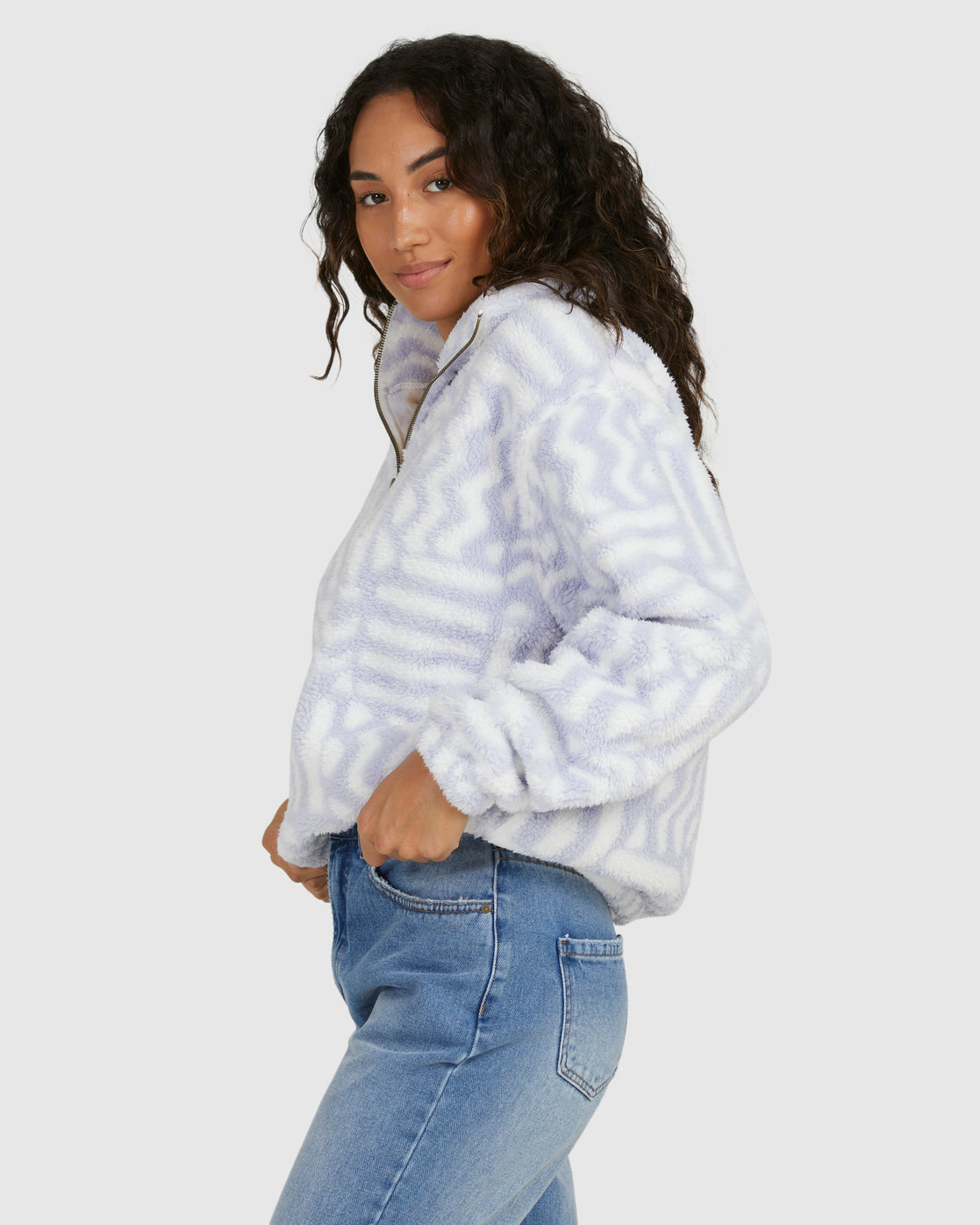 Billabong Womens Your Smile Half Zip Crew