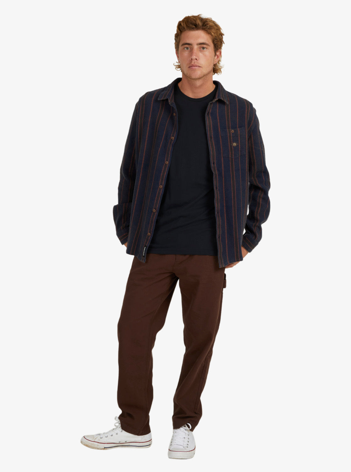 Quiksilver Mens Strut Lines Long Sleeve Shirt