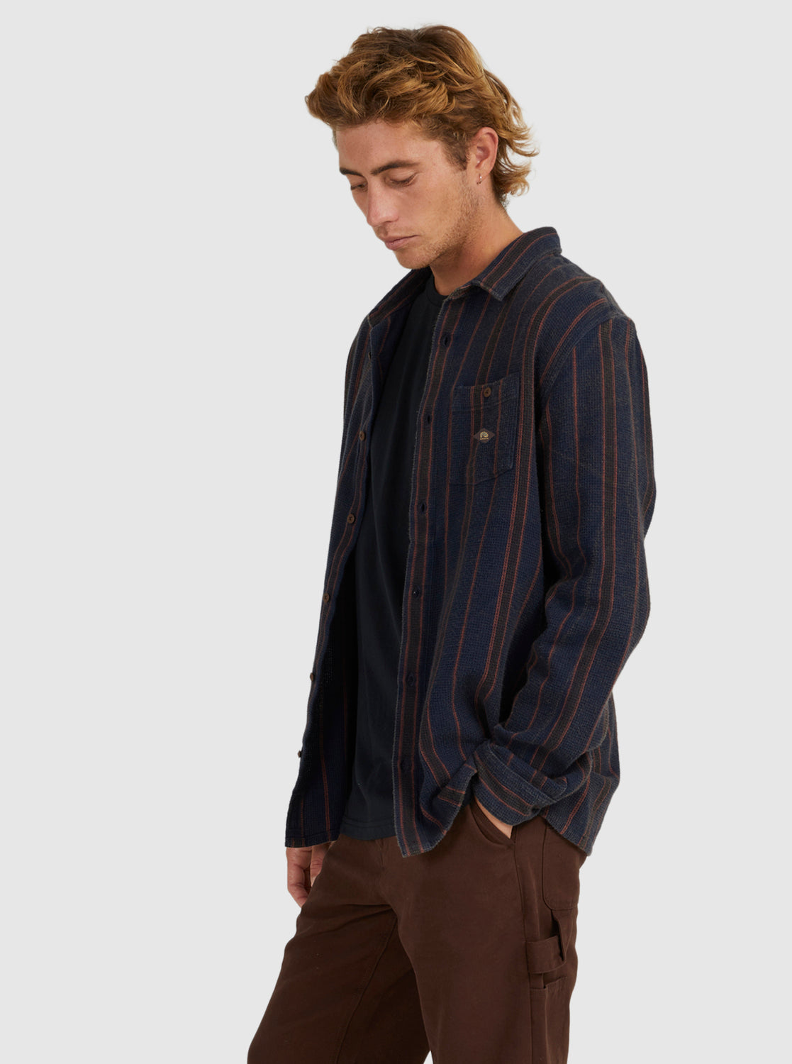 Quiksilver Mens Strut Lines Long Sleeve Shirt