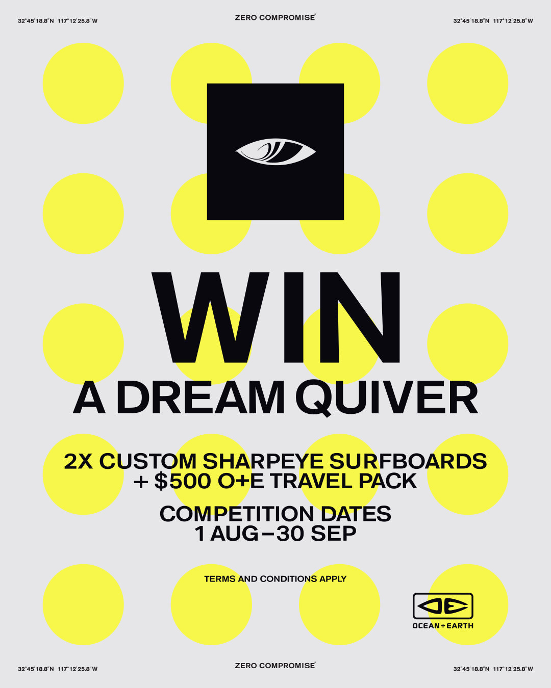 Win a Sharpeye Surfboards Quiver + $500 Ocean & Earth Pack!