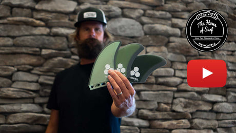 Britt Merrick breaks down the Channel Islands x Futures Fins twin fin family