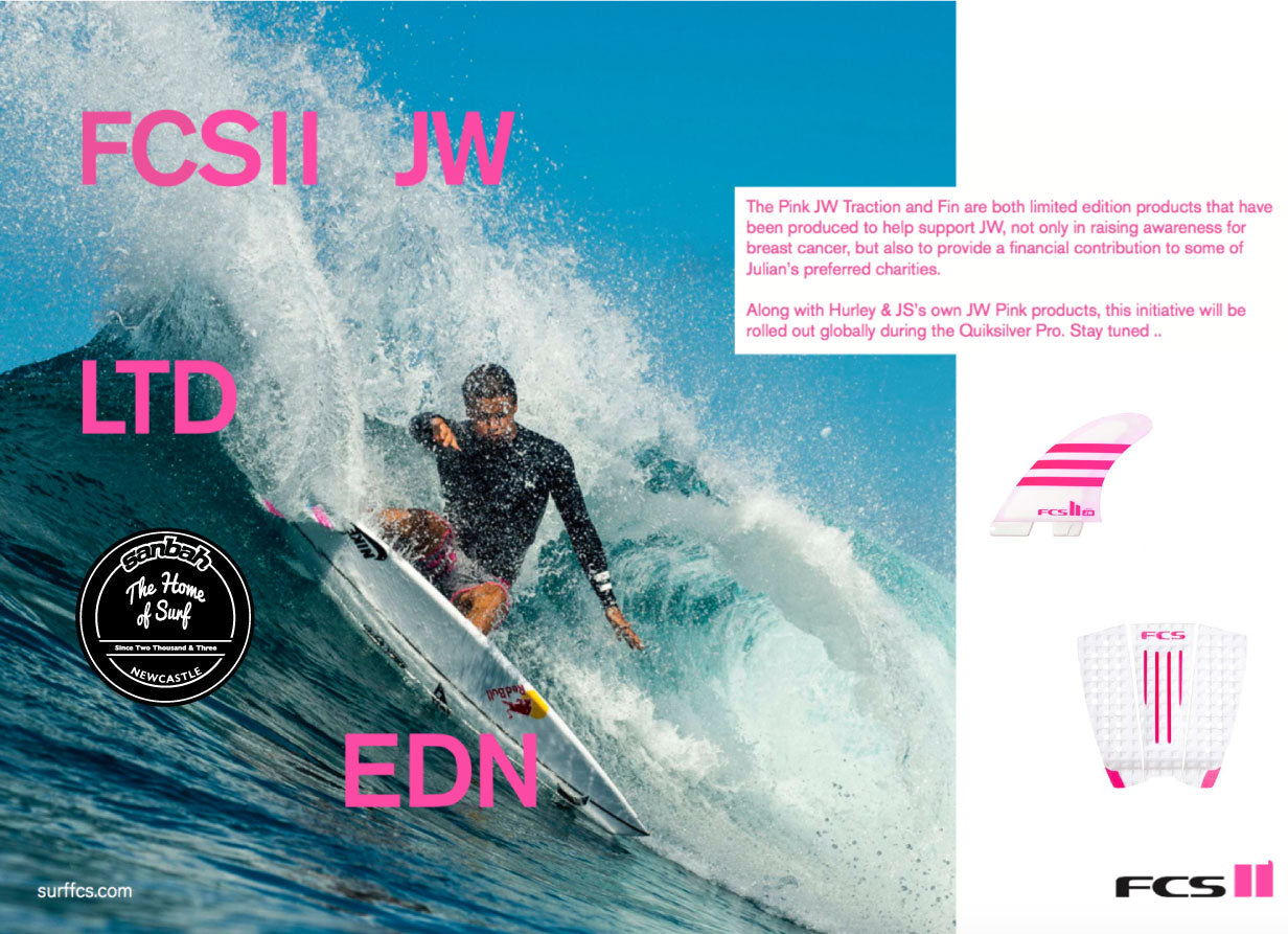 FCS Julian Wilson Pink Fins and Traction - Available now!