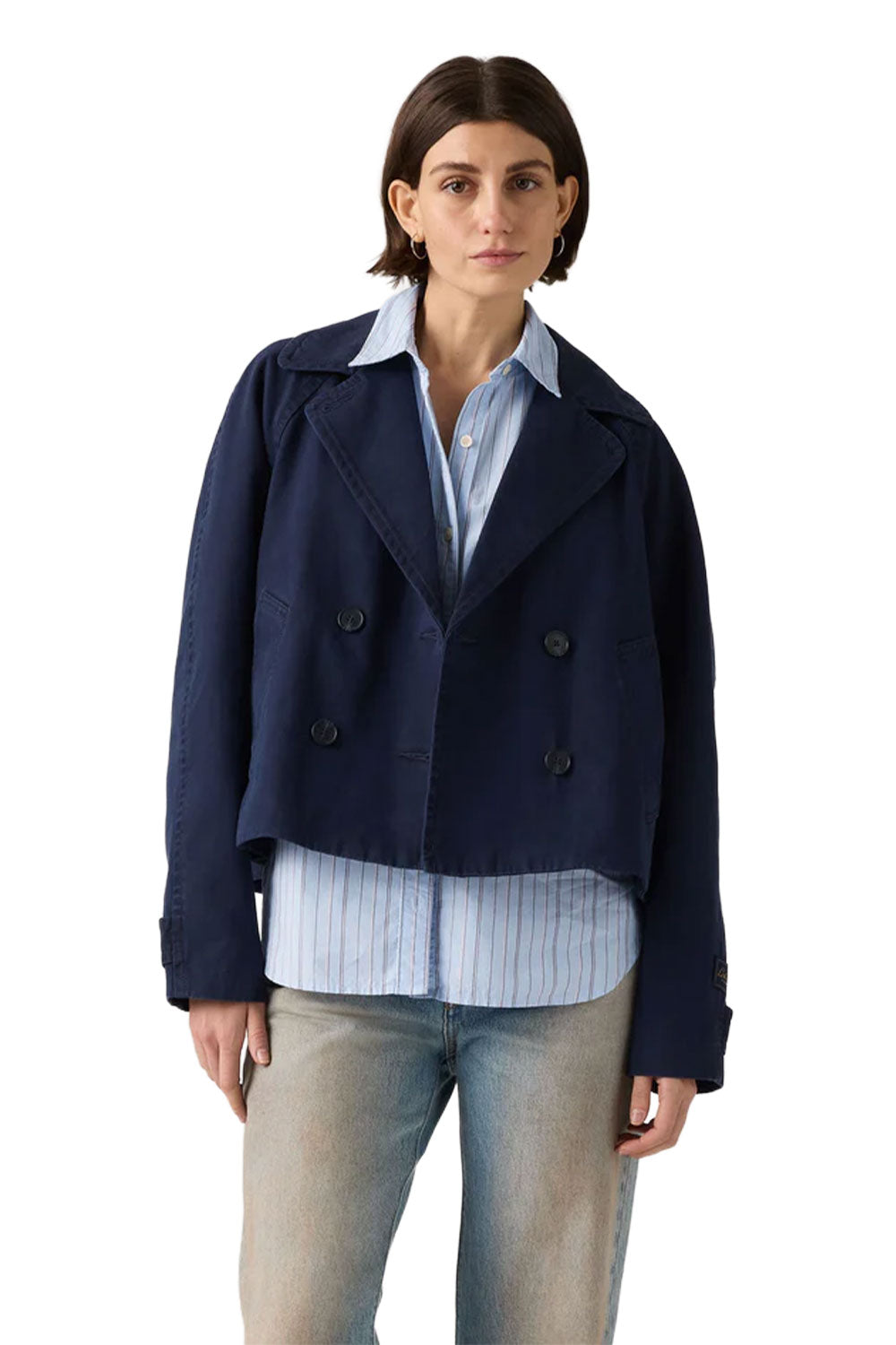 Levi's Womens Bree Cropped Swing Trench Jacket