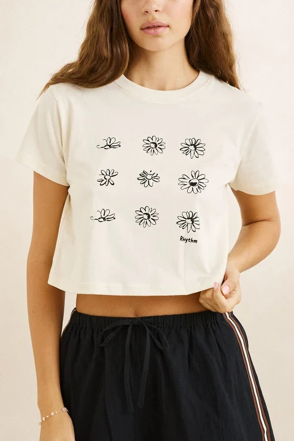Rhythm Georgia Floral Crop Crew Tee