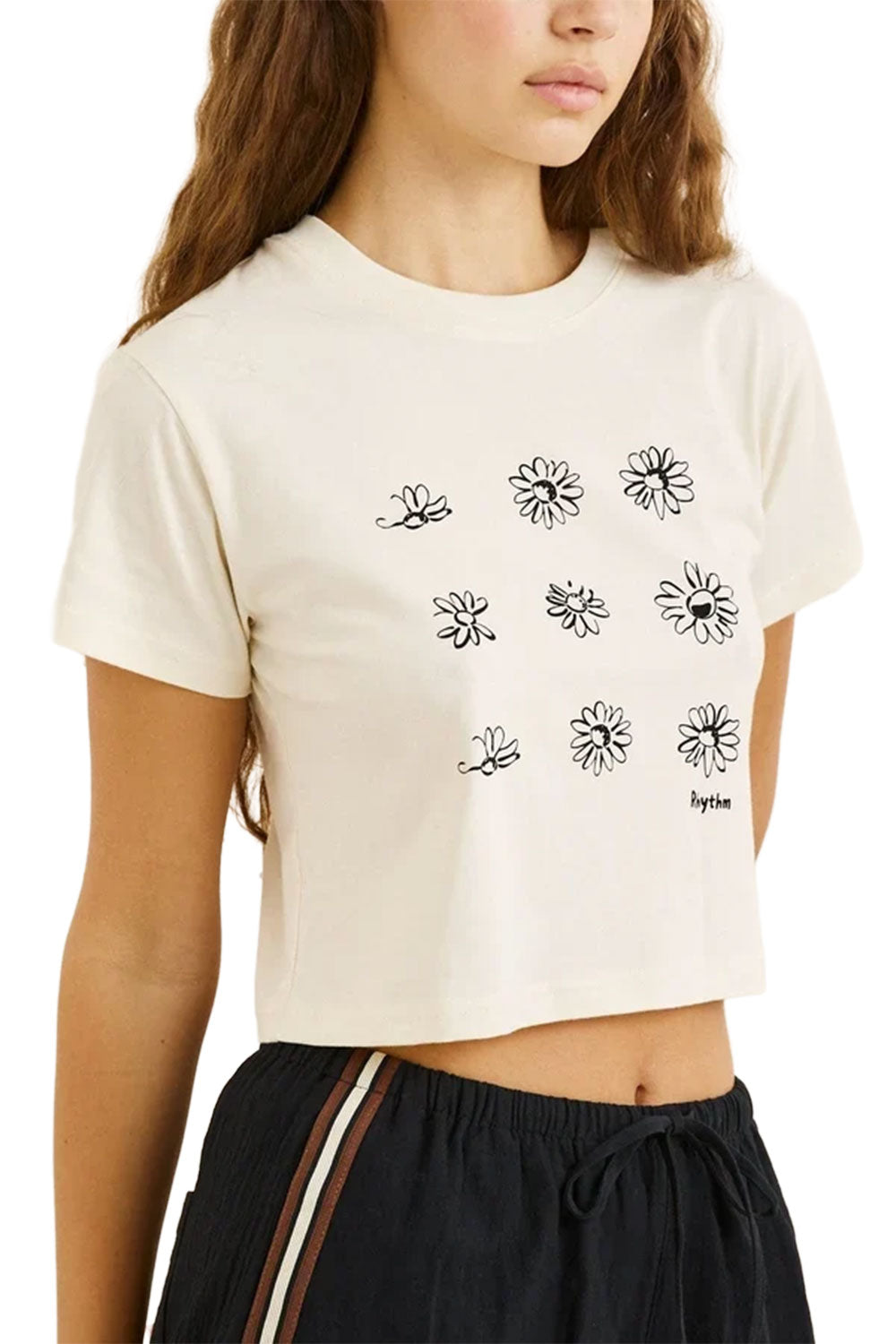 Rhythm Georgia Floral Crop Crew Tee