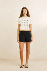 Rhythm Georgia Floral Crop Crew Tee