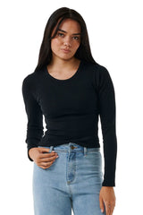 Rip Curl Womens Classic Ribbed Long Sleeve Tee