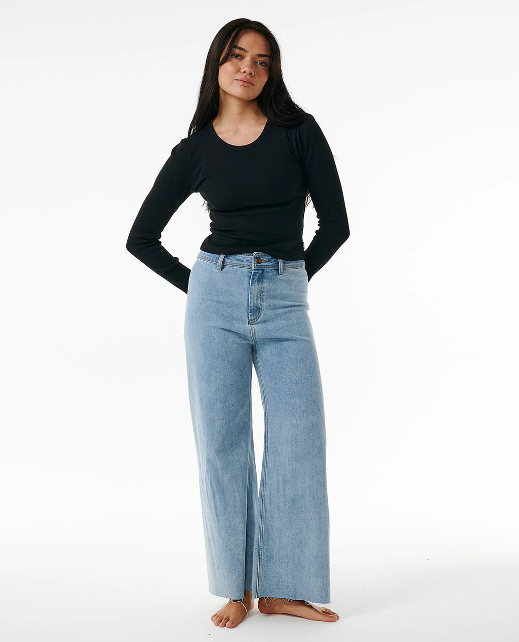 Rip Curl Womens Classic Ribbed Long Sleeve Tee