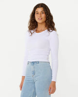 Rip Curl Womens Classic Ribbed Long Sleeve Tee
