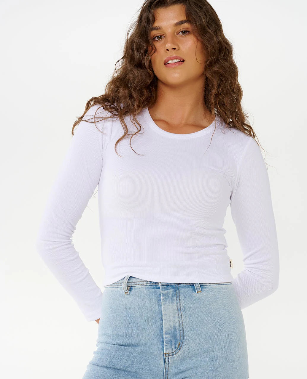 Rip Curl Womens Classic Ribbed Long Sleeve Tee
