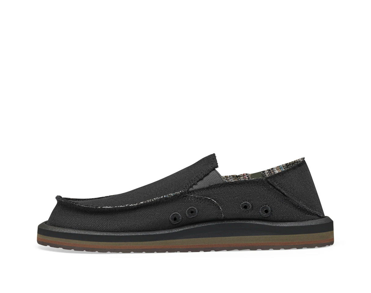 Sanuk Mens Vagabond ST Hemp Slip on