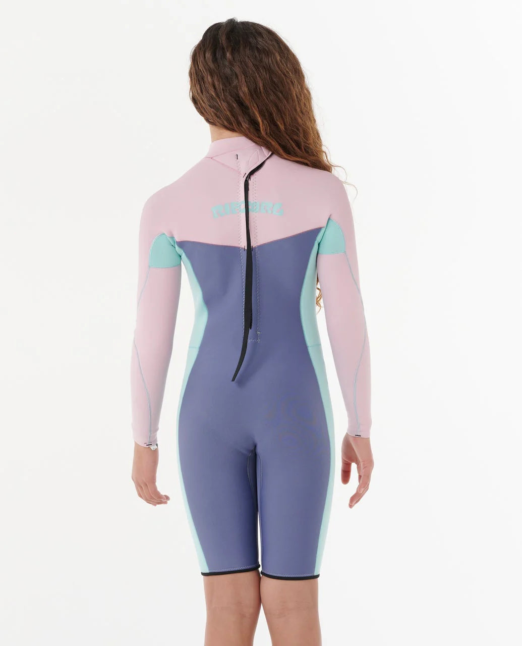 Rip Curl Girls Dawn Patrol Long Sleeve 2mm Back Zip Spring Suit Wetsuit - Pink