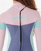 Rip Curl Girls Dawn Patrol Long Sleeve 2mm Back Zip Spring Suit Wetsuit - Pink