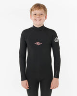 Rip Curl Boys Dawn Patrol Long Sleeve 2mm Back Zip Spring Suit Wetsuit - Black