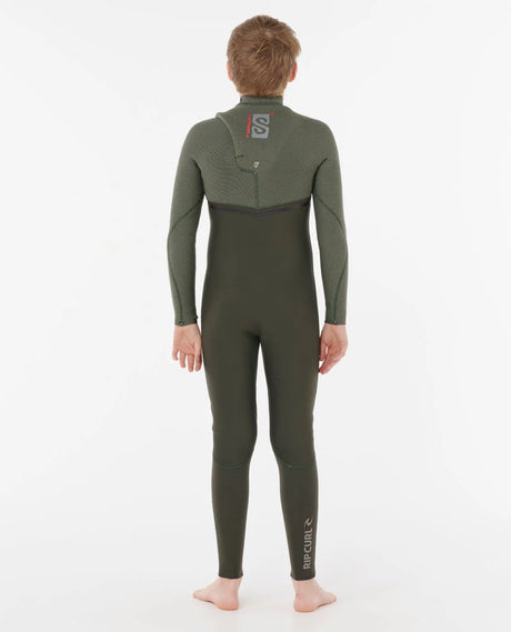 Rip Curl Kids Flashbomb Chest Zip 4/3mm Black Steamer