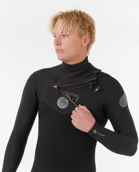 Rip Curl Flashbomb Chest Zip 4/3mm Black Steamer