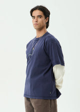 Afends Chains Heavyweight Layered Waffle Long Sleeve Tee