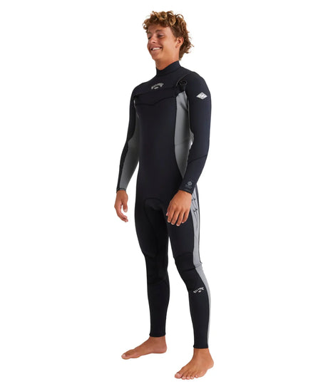 Billabong Mens 4/3mm Absolute Natural Chest Zip Steamer Wetsuit