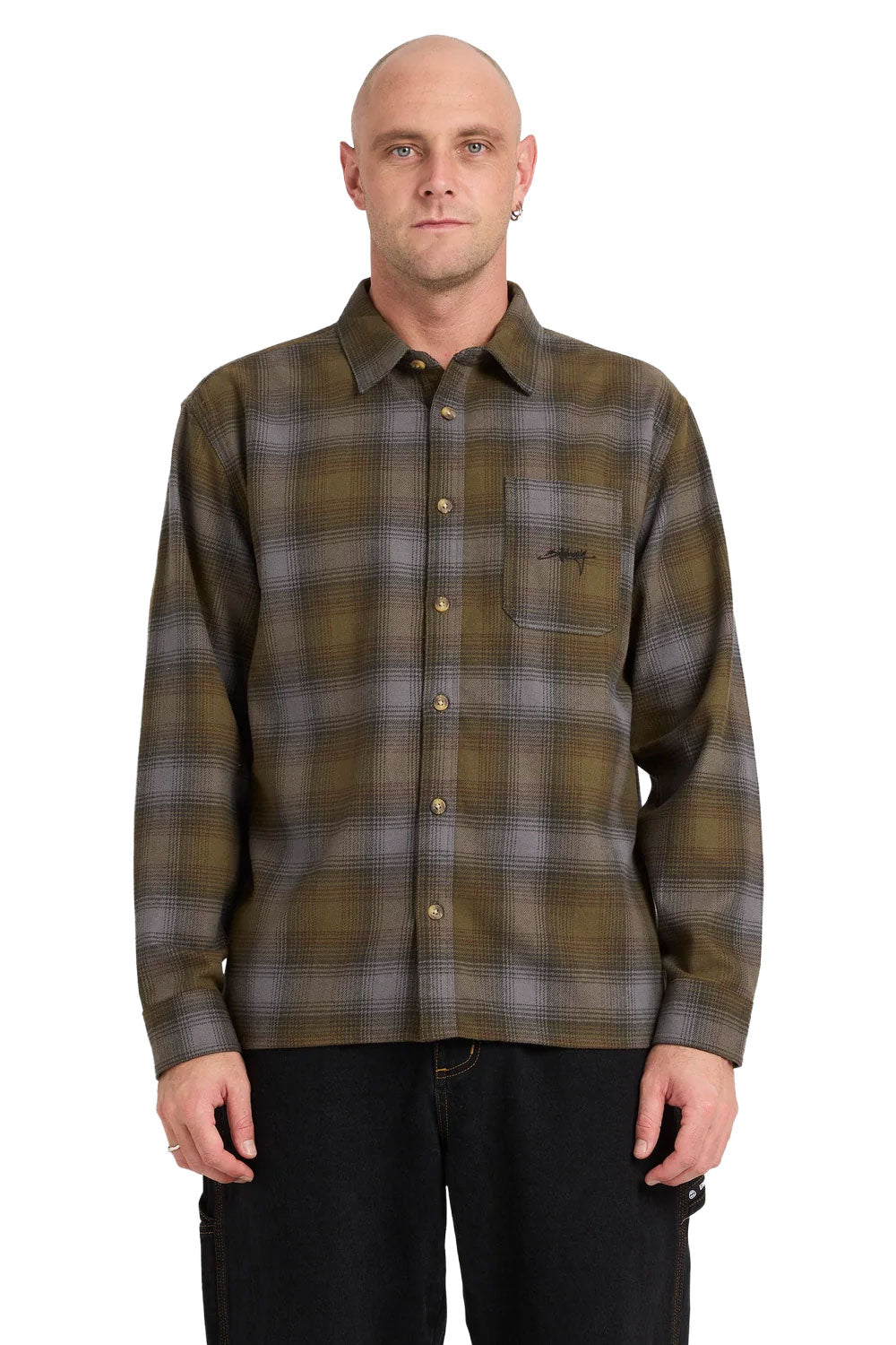 Billabong Script Long Sleeve Flannel Shirt
