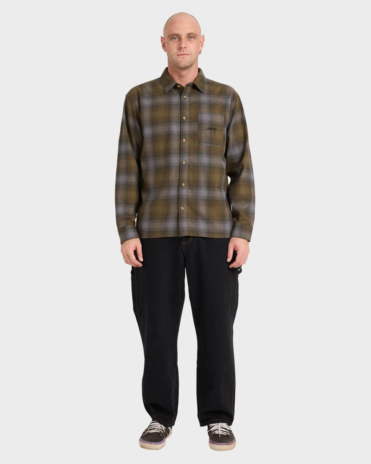 Billabong Script Long Sleeve Flannel Shirt