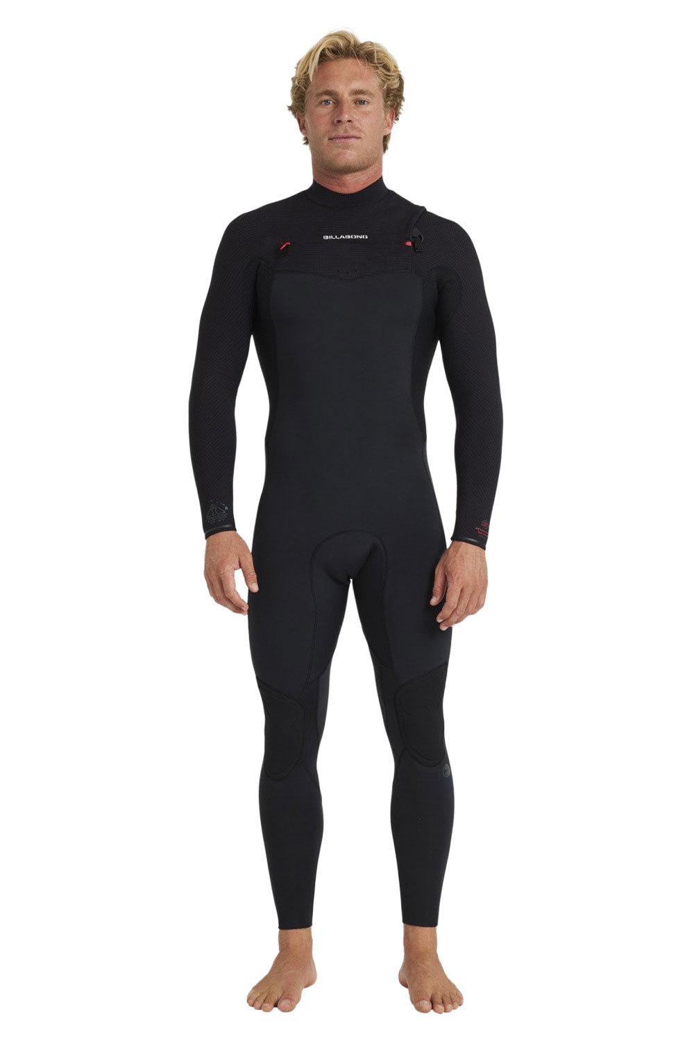 Billabong Mens 3/2mm Revolution Natural Chest Zip Steamer