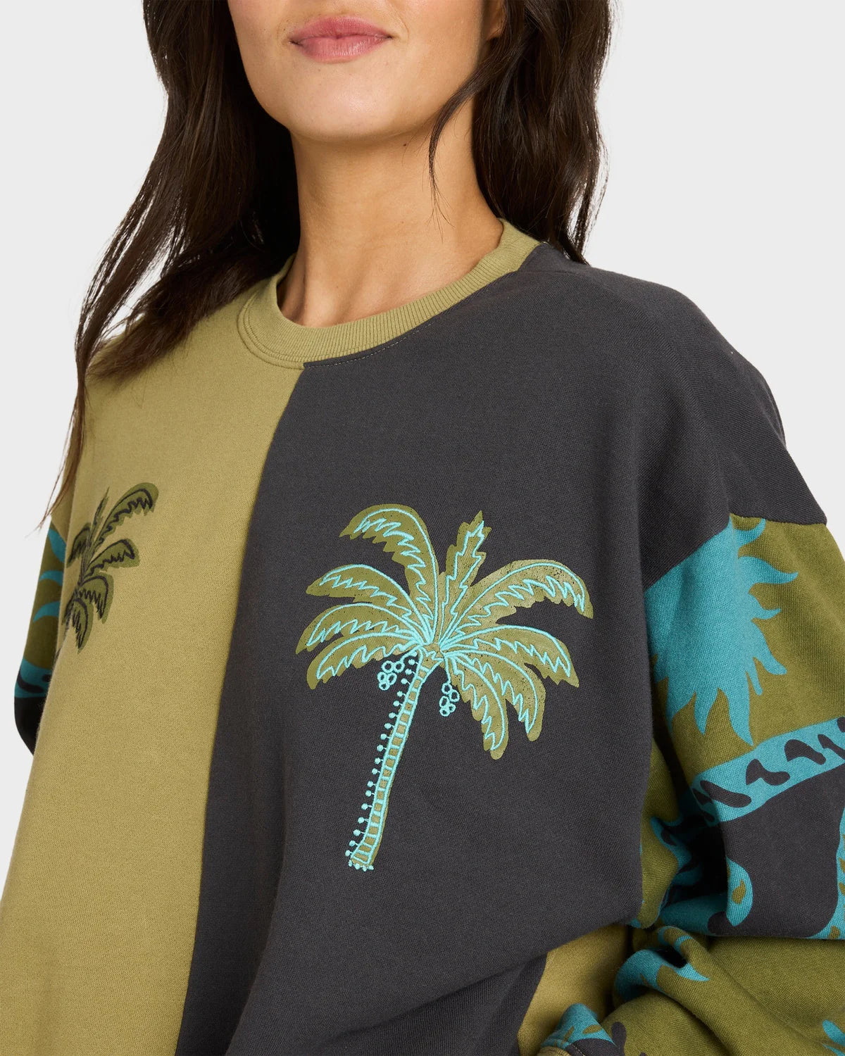 Billabong Womens Split Palm Kendal Crew Neck