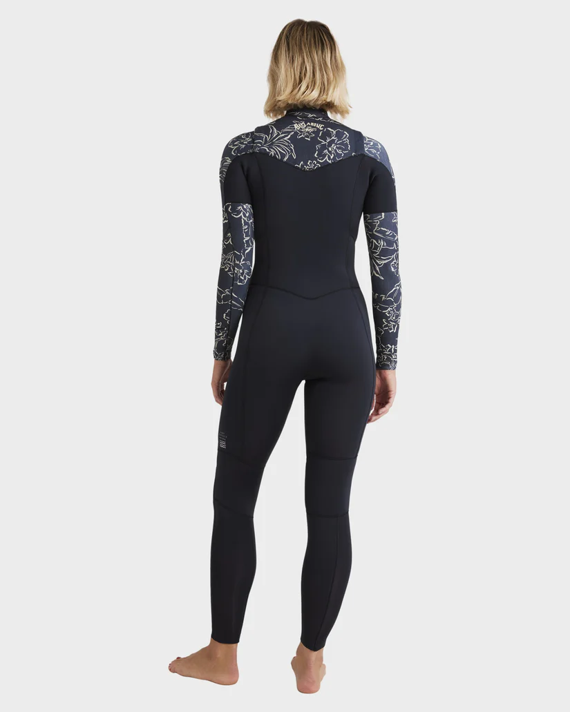 Billabong Womens 3/2mm Salty Dayz Natural Chest Zip Steamer Wetsuit