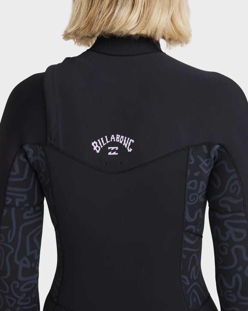 Billabong Womens 3/2mm Synergy Natural Chest Zip Steamer Wetsuit