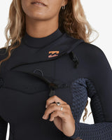 Billabong Womens 3/2mm Synergy Natural Chest Zip Steamer Wetsuit