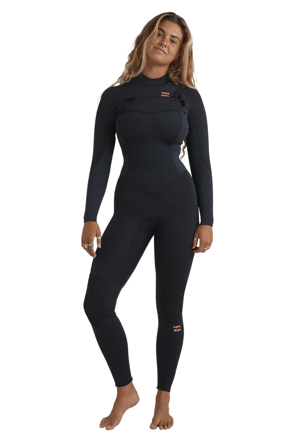 Billabong Womens 3/2mm Synergy Natural Chest Zip Steamer Wetsuit