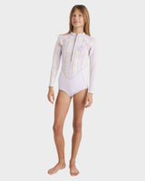 Billabong Girls 8-14 2/2mm Teen Salty Dayz Nat Long Sleeve Springsuit