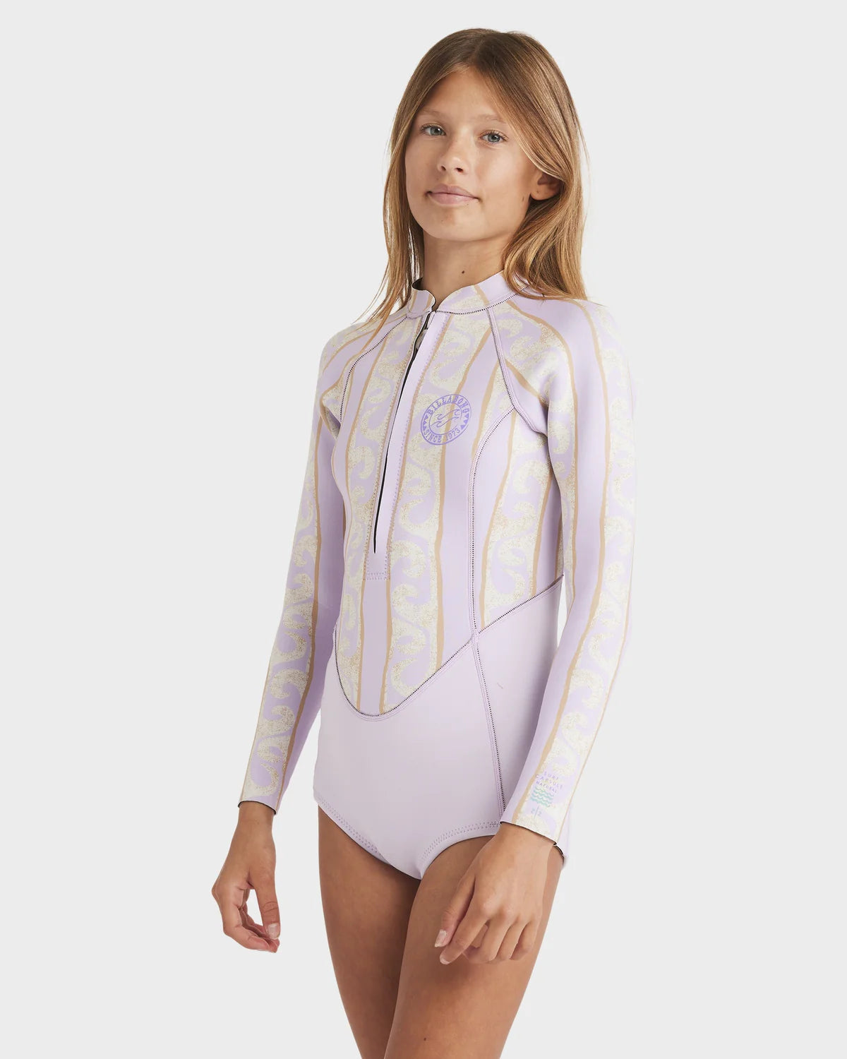 Billabong Girls 8-14 2/2mm Teen Salty Dayz Nat Long Sleeve Springsuit