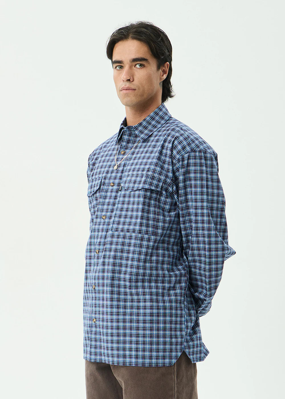 Afends Mountains Oversized Long Sleeve Shirt