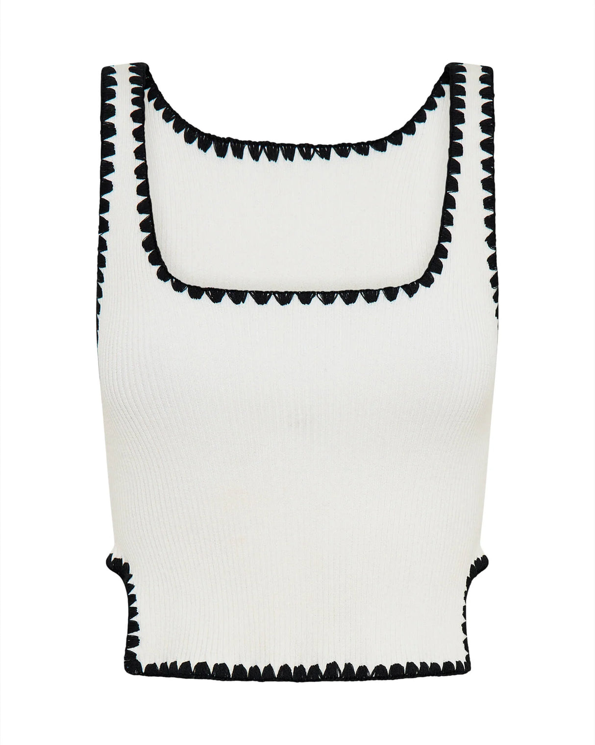 One Teaspoon Knitted Scallop Tank Top
