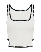 One Teaspoon Knitted Scallop Tank Top