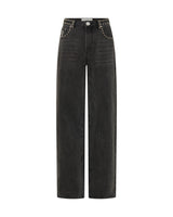 One Teaspoon Jackson Mid Waist Wide Leg Studded Denim Jeans