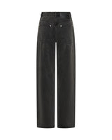 One Teaspoon Jackson Mid Waist Wide Leg Studded Denim Jeans
