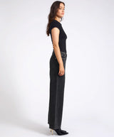 One Teaspoon Jackson Mid Waist Wide Leg Studded Denim Jeans