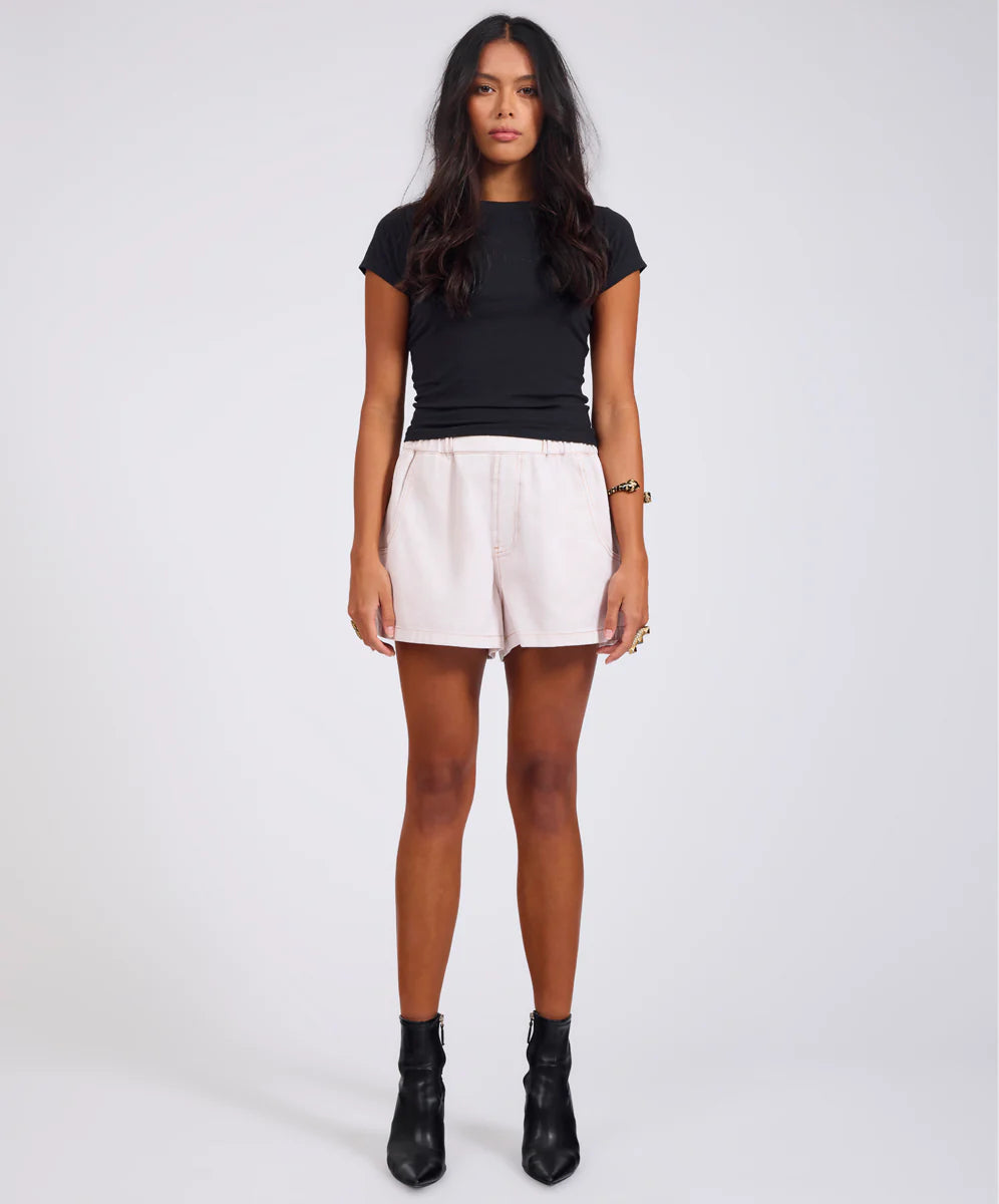 One Teaspoon Funks High Waist Elasticated Flippy Denim Shorts