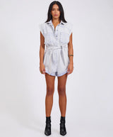 One Teaspoon Bandit Aviator Mini Denim Jumpsuit
