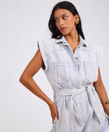 One Teaspoon Bandit Aviator Mini Denim Jumpsuit