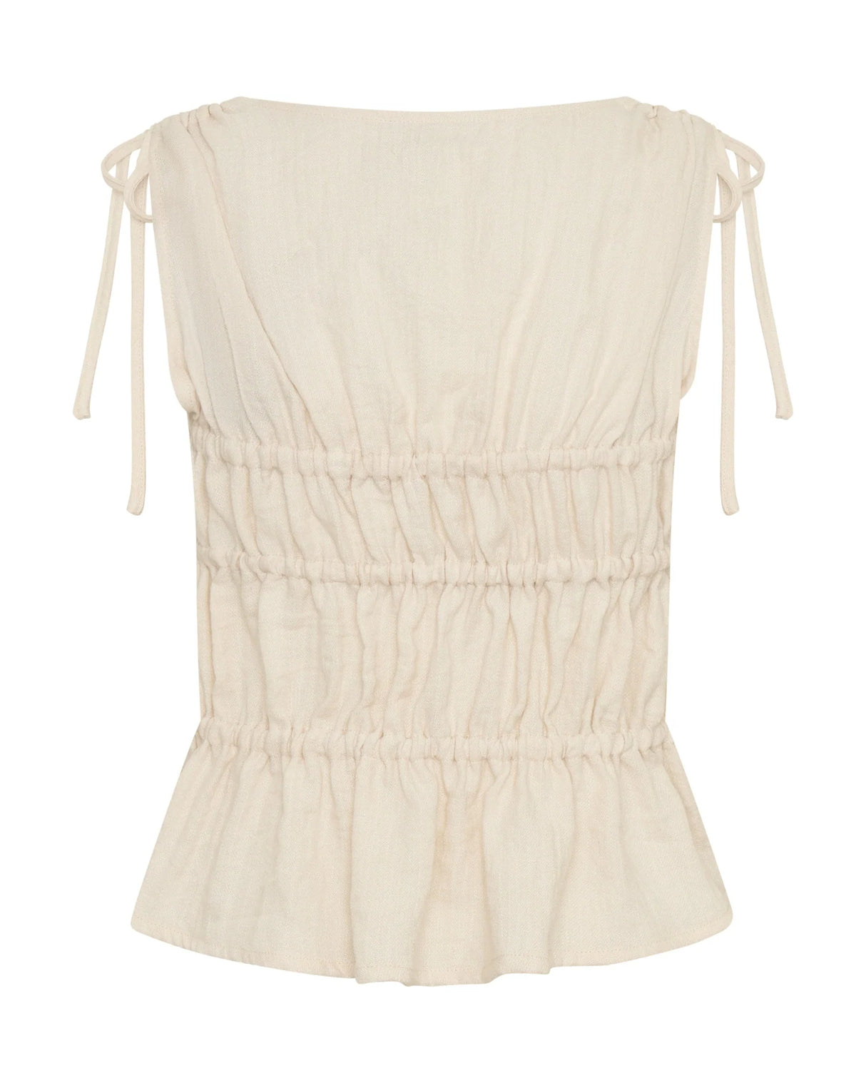 One Teaspoon Evelyn Gathered Ruched Tie Top
