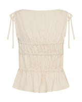 One Teaspoon Evelyn Gathered Ruched Tie Top