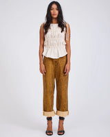 One Teaspoon Evelyn Gathered Ruched Tie Top