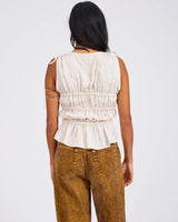 One Teaspoon Evelyn Gathered Ruched Tie Top