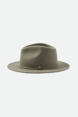 Brixton Messer Packable Fedora - Olive Surplus | Sanbah Australia